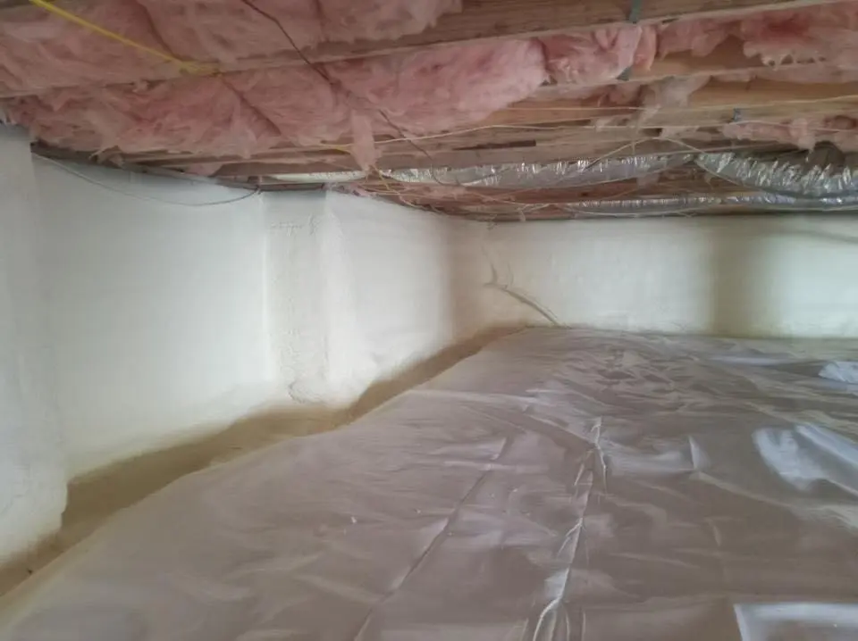 Crawl space encapsulation with closed-cell spray foam for Attic Insulation in Bridgeton